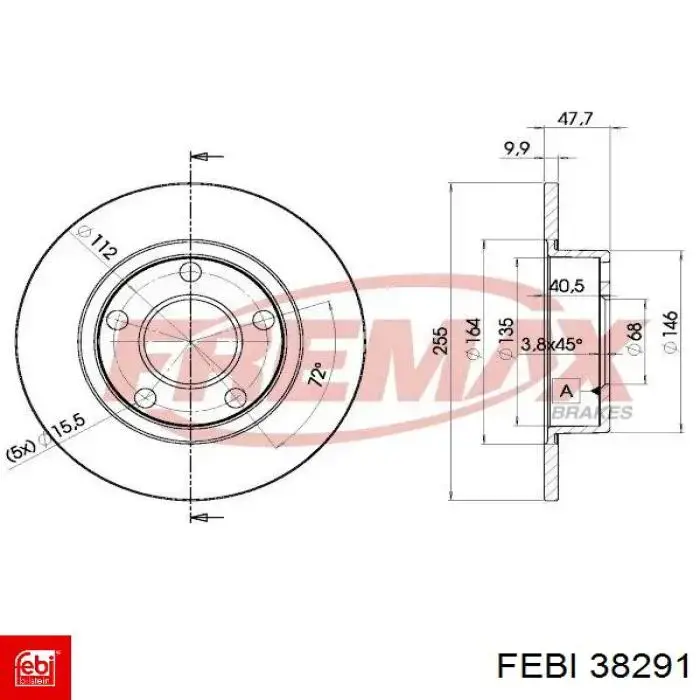 Купити 38291 Febi Гідроакумулятор системи амортизації, задній