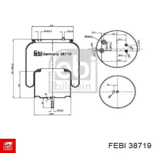 Купити 5002030336P Magnum Technology Пневмоподушка/Пневморессора моста
