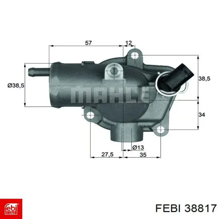 Кожух термостата Febi 38817 ціна, від 28.30 USD