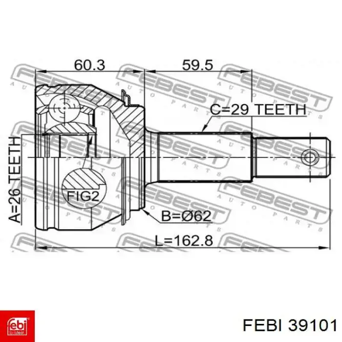 Ролик натяжителя ременя газорозподілу Febi 39101 ціна, від 29.75 USD