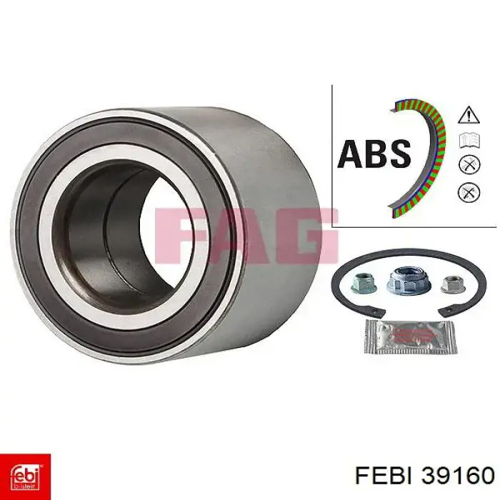 Купити 39160 Febi Підшипник ступиці передньої