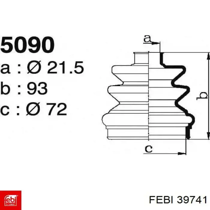 39741 Febi Насос охолодження
