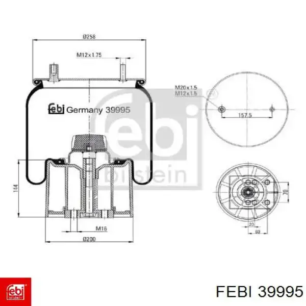SP554960K Sampa Otomotiv‏ Ресора пневматичної підвіски