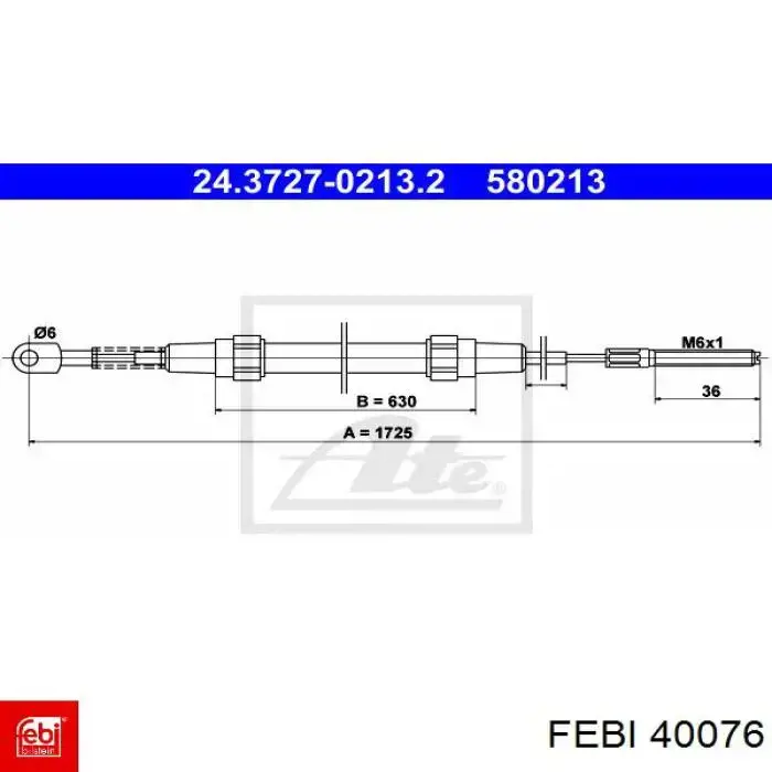 Сальник задньої маточини Febi 40076