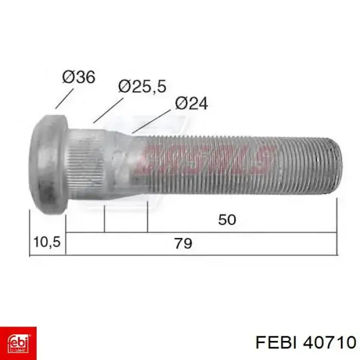 Купити 40710 Febi Лівий важіль передній нижній підвіски