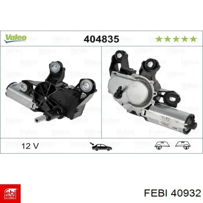 Купити 40932 Febi Двигун склоочисника заднього скла