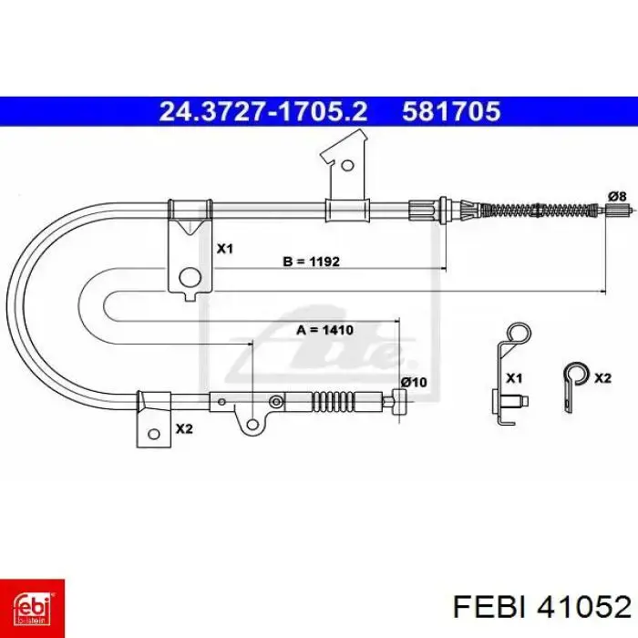 Важіль передній лівий Febi 41052 ціна, від 77.27 USD