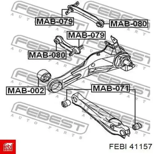 Сайлентблок заднього нижнього важеля Febi 41157 ціна, від 8.46 USD