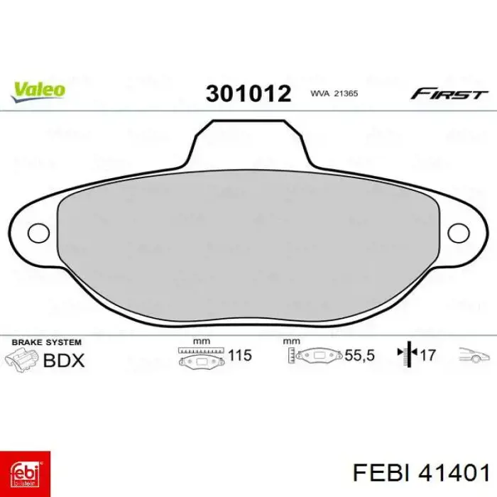 С/блок нижнього важеля Febi 41401