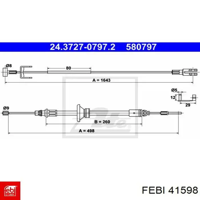 Сайлентблок переднього важеля 41598 Febi