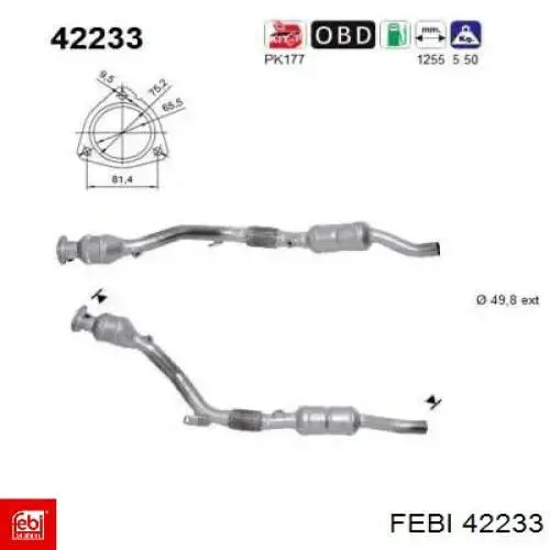 Купити 42233 Febi Тяга рульова поздовжня