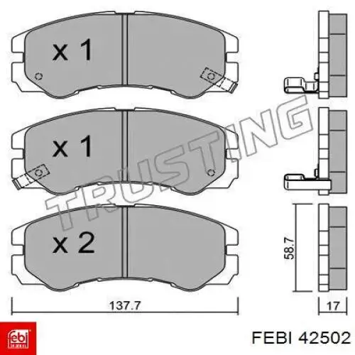 Подушка стабілізатора Febi 42502 ціна, від 11.09 USD
