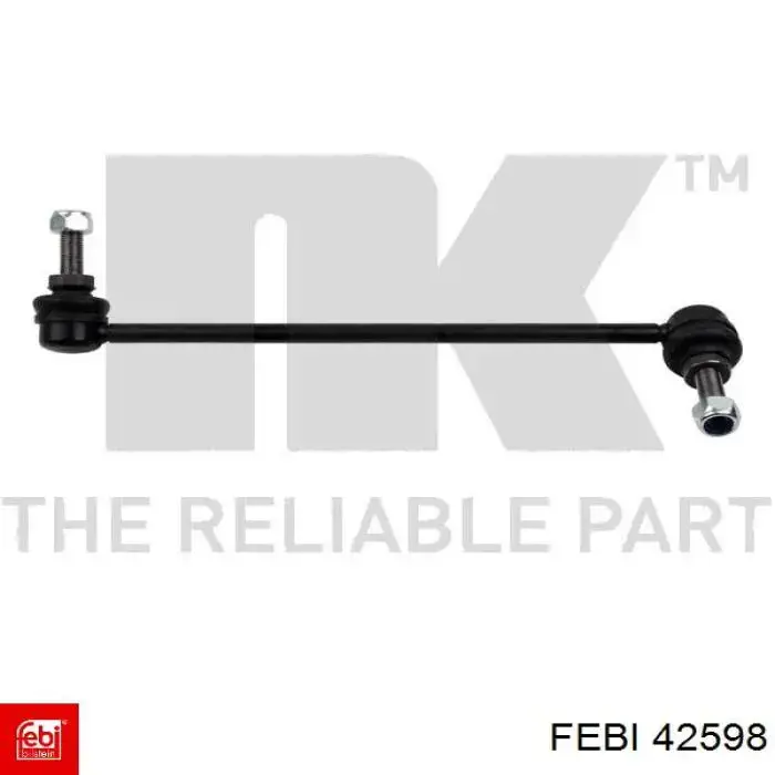 Стійка стабілізатора, переднього, права Febi 42598 ціна, від 13.59 USD