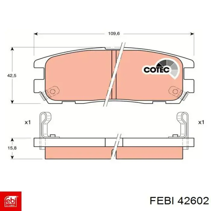 Лінк стабілізатора, правий Febi 42602 ціна, від 10.32 USD