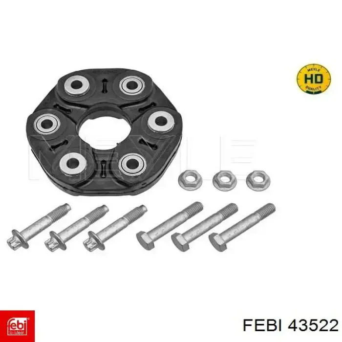 Муфта кардана еластична, задня Febi 43522 ціна, від 111.05 USD