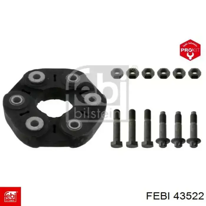 Купити 43522 Febi Муфта кардана еластична, задня