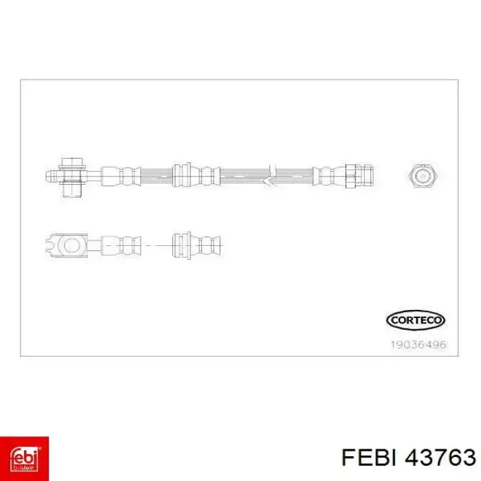 Купити 43763 Febi Гальмівні шланги передні