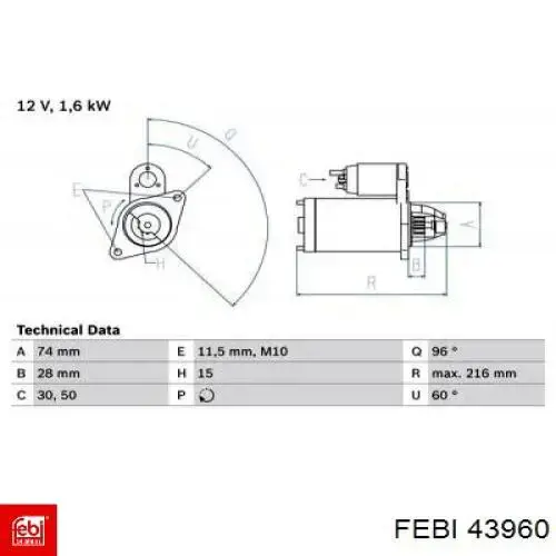 Купити 43960 Febi Ротор гальмівний