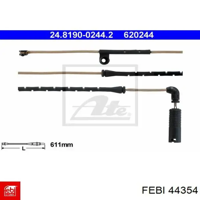 Сигналізатор знос гальмівних колодок Optimal WKT50627K ціна, від 11.30 USD
