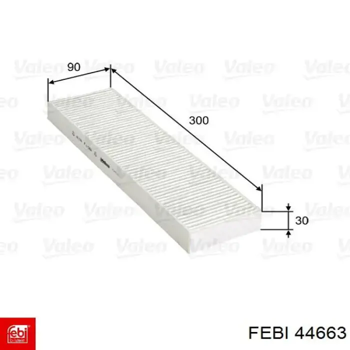 Купити 44663 Febi Фільтр салону вугільний