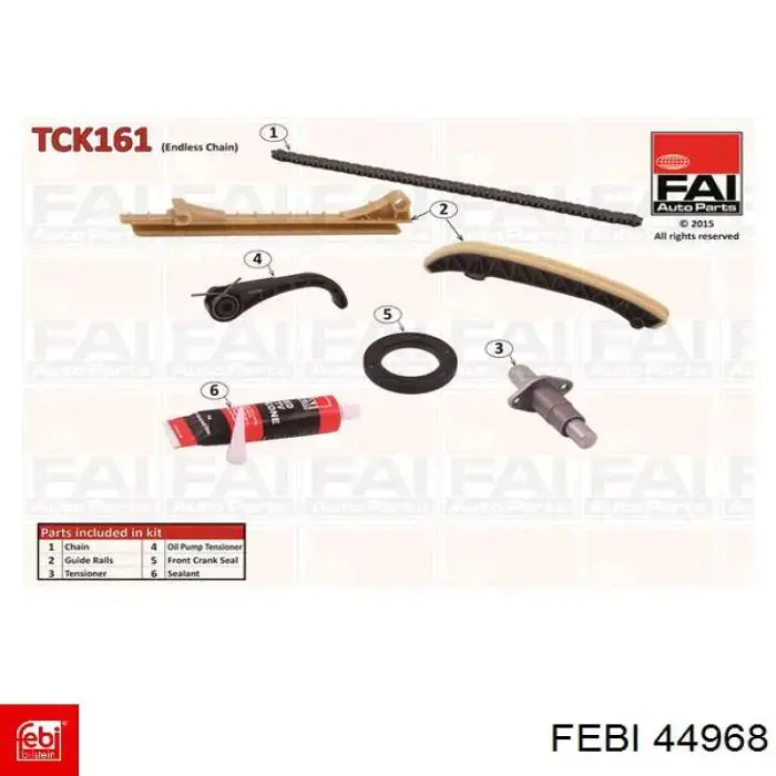 Купити 44968 Febi Комплект ланцюга ГРМ