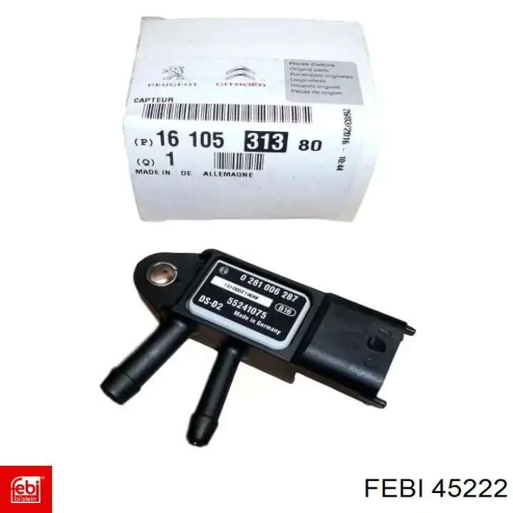 Датчик тиску вихлопних газів Febi 45222 ціна, від 28.78 USD