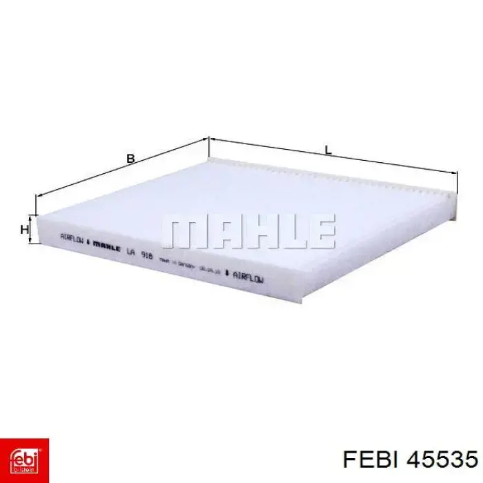 Купити 45535 Febi Фільтр салону вугільний