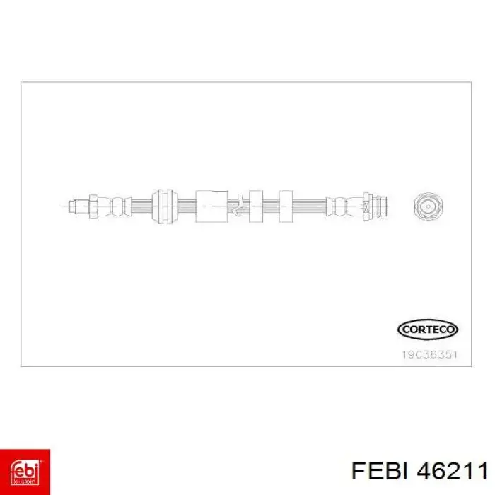 Гальмівні шланги передні 46211 Febi
