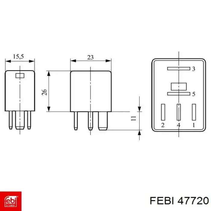 Реле вентилятора 47720 Febi