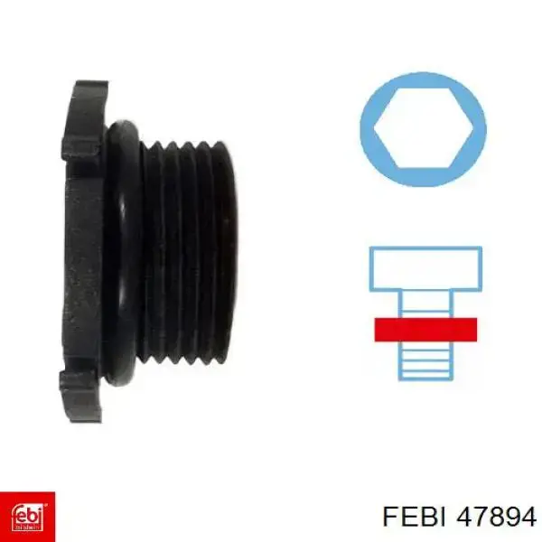 Купити 47894 Febi Пробка піддона двигуна
