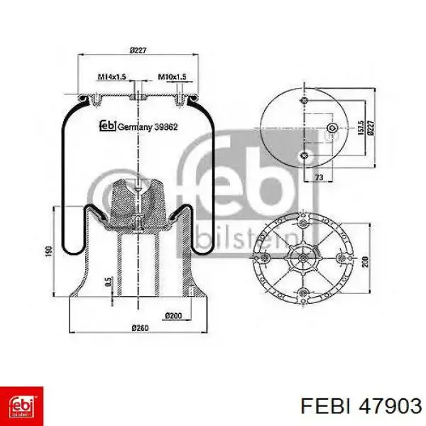 Бачок системи охолодження двигуна розширювальний Febi 47903 ціна, від 19.88 USD