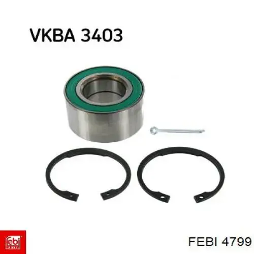 4799 Febi Підшипник маточини передньої