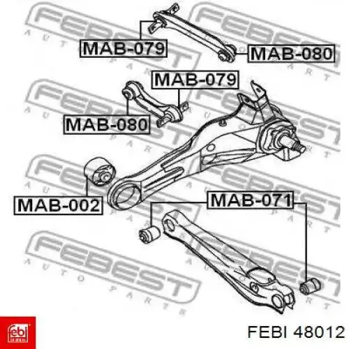Купити 48012 Febi Важіль задньої підвіски нижній, лівий/правий