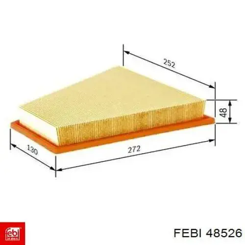 Елемент повітряного фільтра Febi 48526 ціна, від 13.96 USD