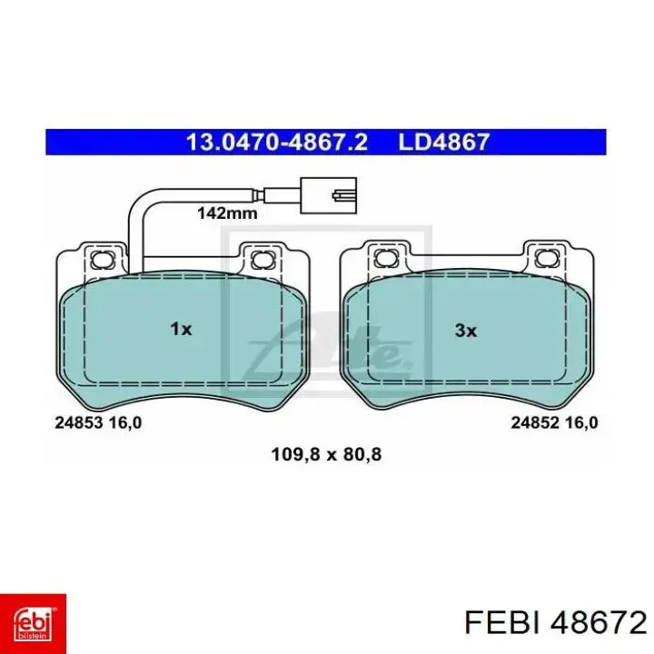 Склоочисник дверей задка Febi 48672 ціна, від 106.96 USD