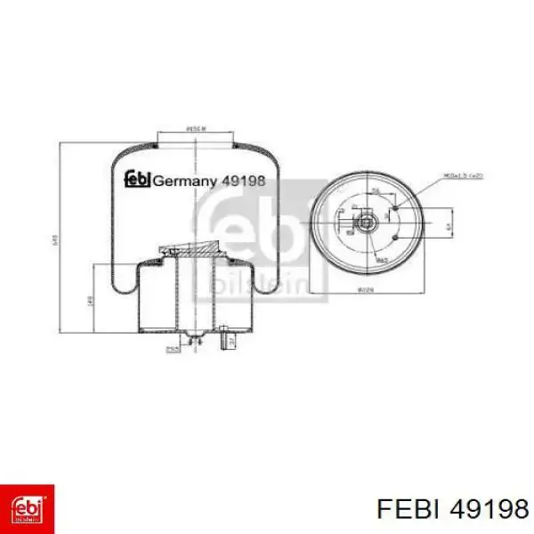 49198 Febi Ресора пневматичної підвіски