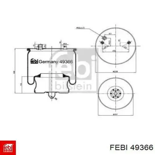 Купити SP556604K Sampa Otomotiv‏ Пневмоподушка/Пневморессора моста заднього