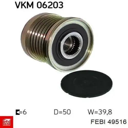 Купити 49516 Febi Шків генератора