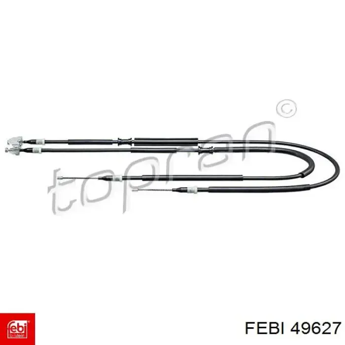 Трос ручного гальма задній, правий/лівий Febi 49627 ціна, від 18.30 USD