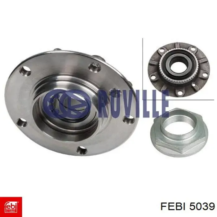 Колісний болт 5039 Febi