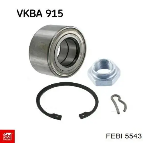Комплект підшипник маточини передньої Febi 5543 ціна, від 16.54 USD