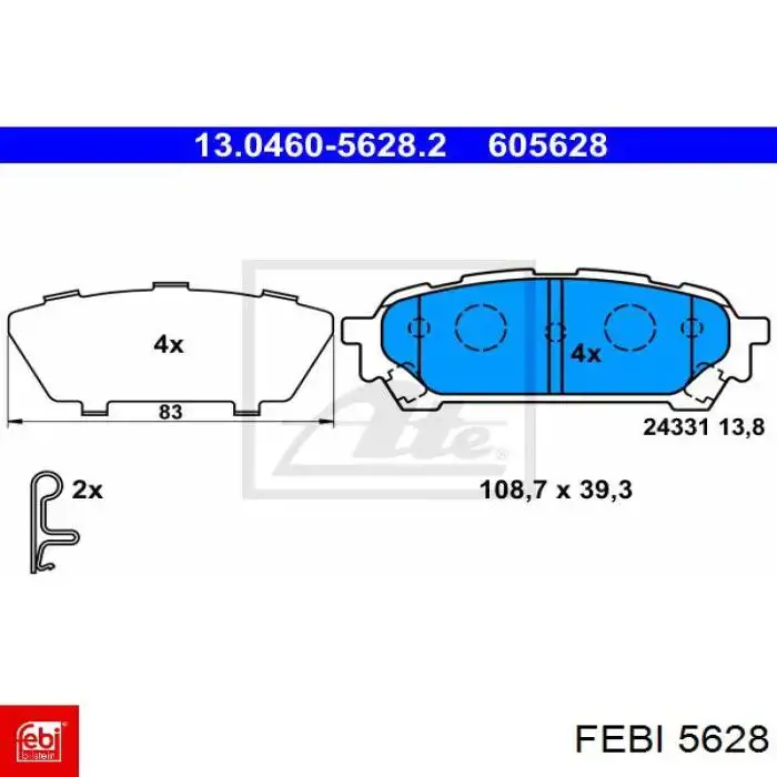 Сальник коленвала двигуна, передній Febi 5628 ціна, від 4.01 USD