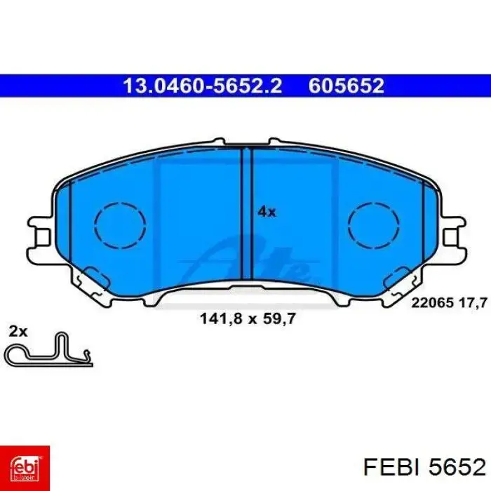 Гальмівні диски 5652 Febi