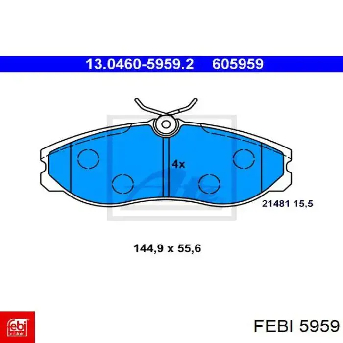 5959 Febi Пробка розширювального бачка