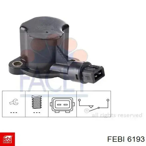 6193 Febi Накінечник рульової тяги, внутрішній, лівий