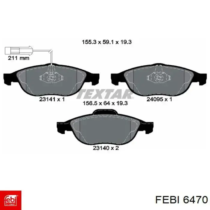 Ремкомплект рульової рейки FE06470 Febi