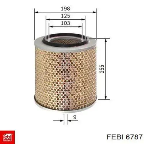 Повітряний фільтр 6787 Febi
