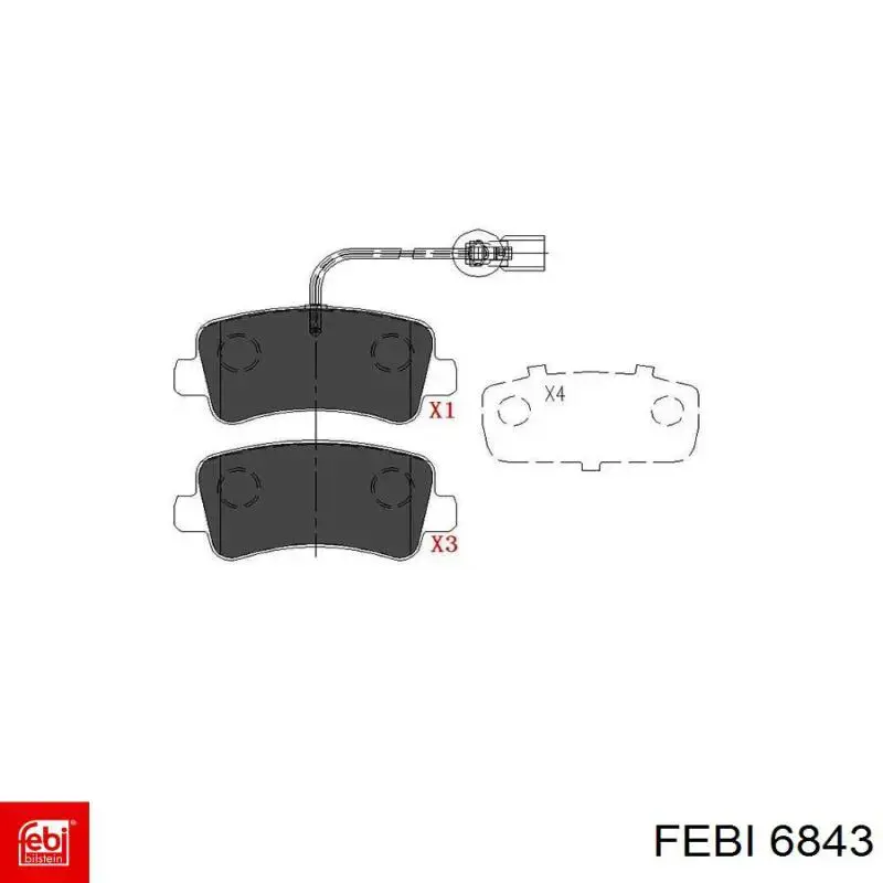 Купити 6843 Febi Подушка (опора) двигуна ліва/права