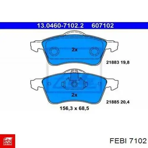 Мембрана гальмівної камери Febi 7102 ціна, від 4.54 USD