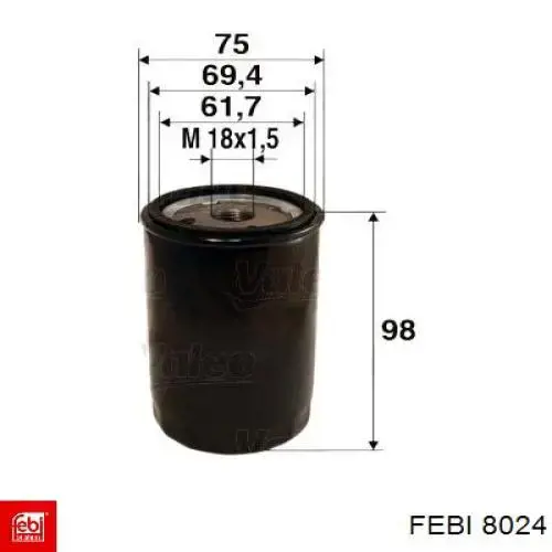 Хомут пильовика ШРКШа, універсальний 8024 Febi